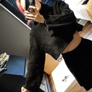 Black crop sweater